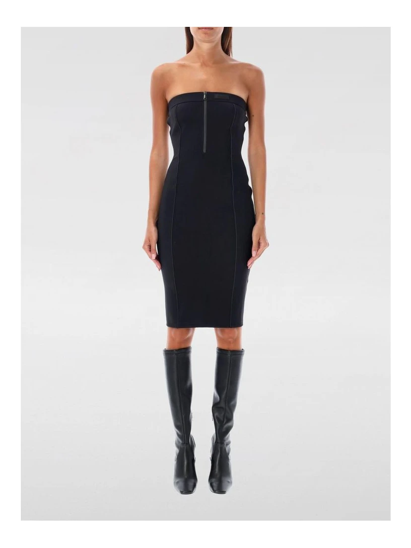 Black Cotton Casual Dress