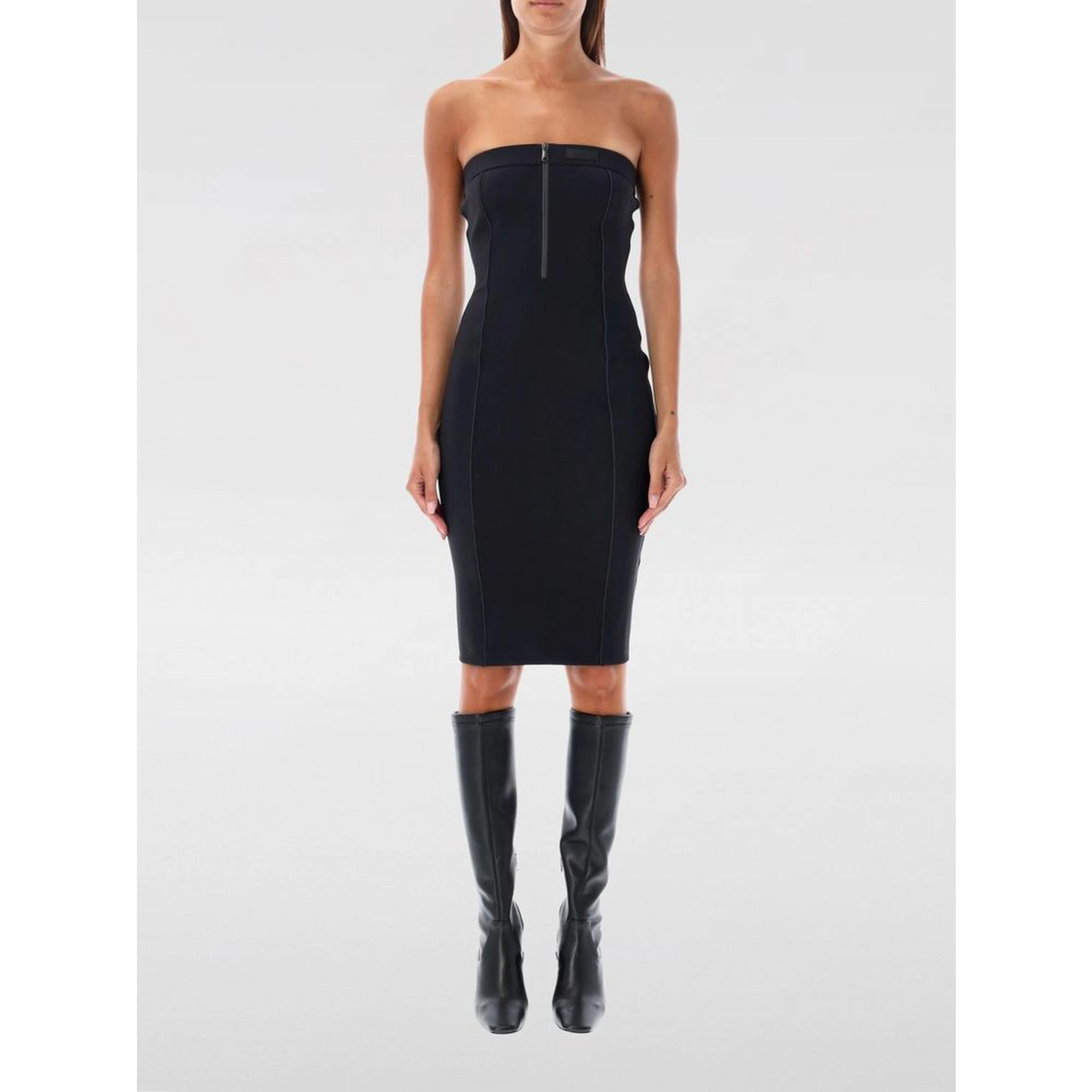 Black Cotton Casual Dress
