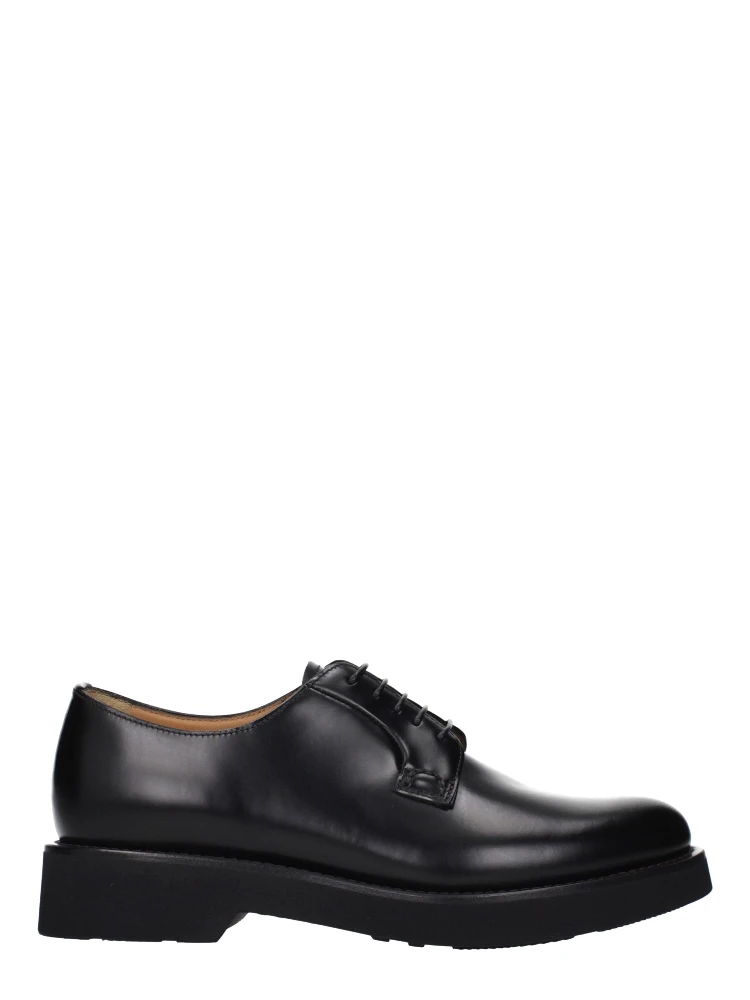 Black Leather Oxfords And Derbies