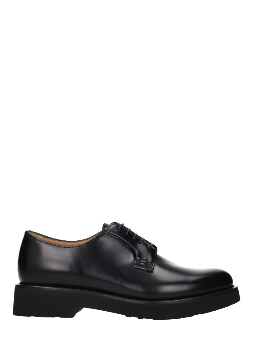 Black Leather Oxfords And Derbies