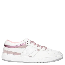 White Leather Low Top Sneakers