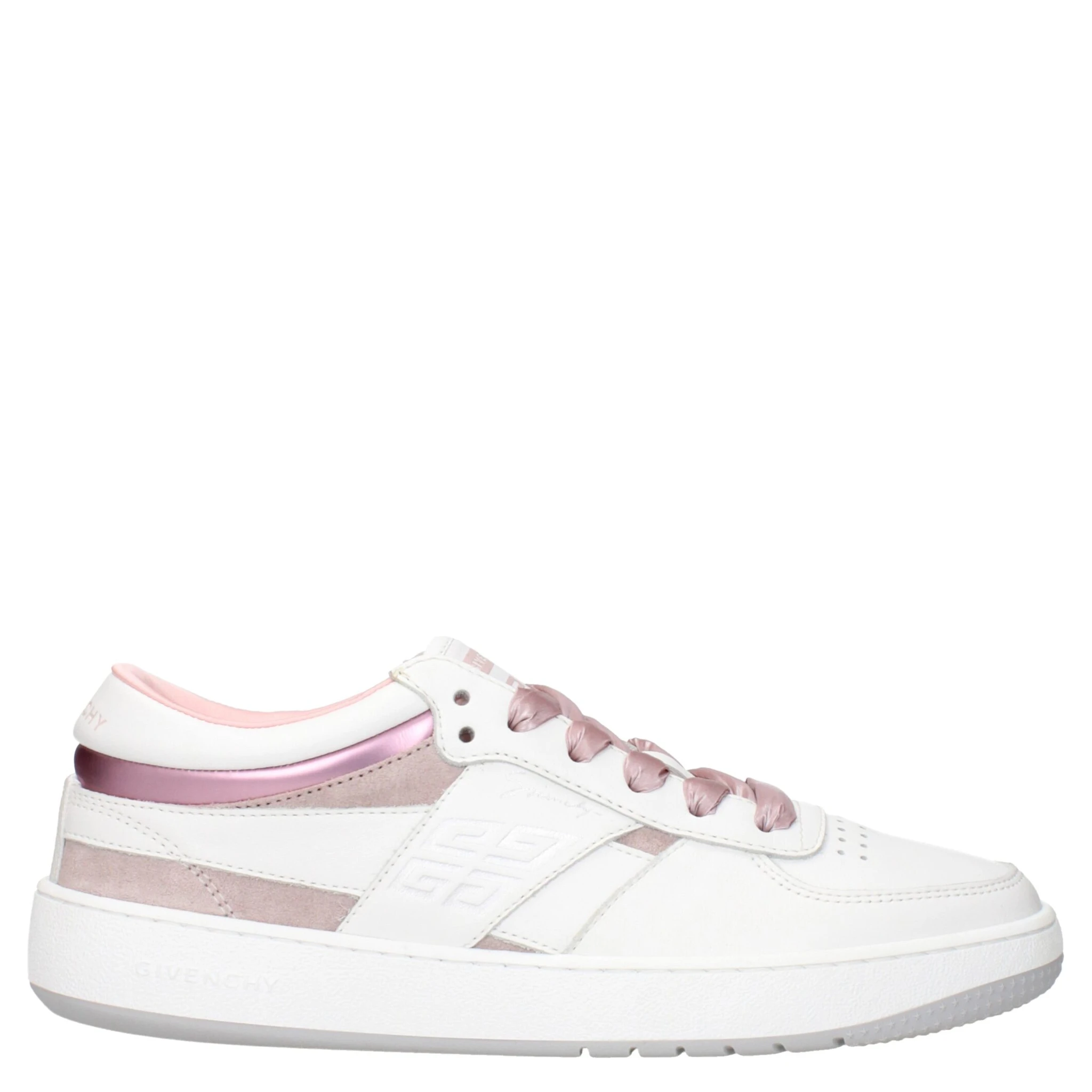 White Leather Low Top Sneakers