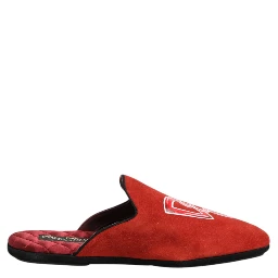 Red Suede DG King Men House Slippers Shoes