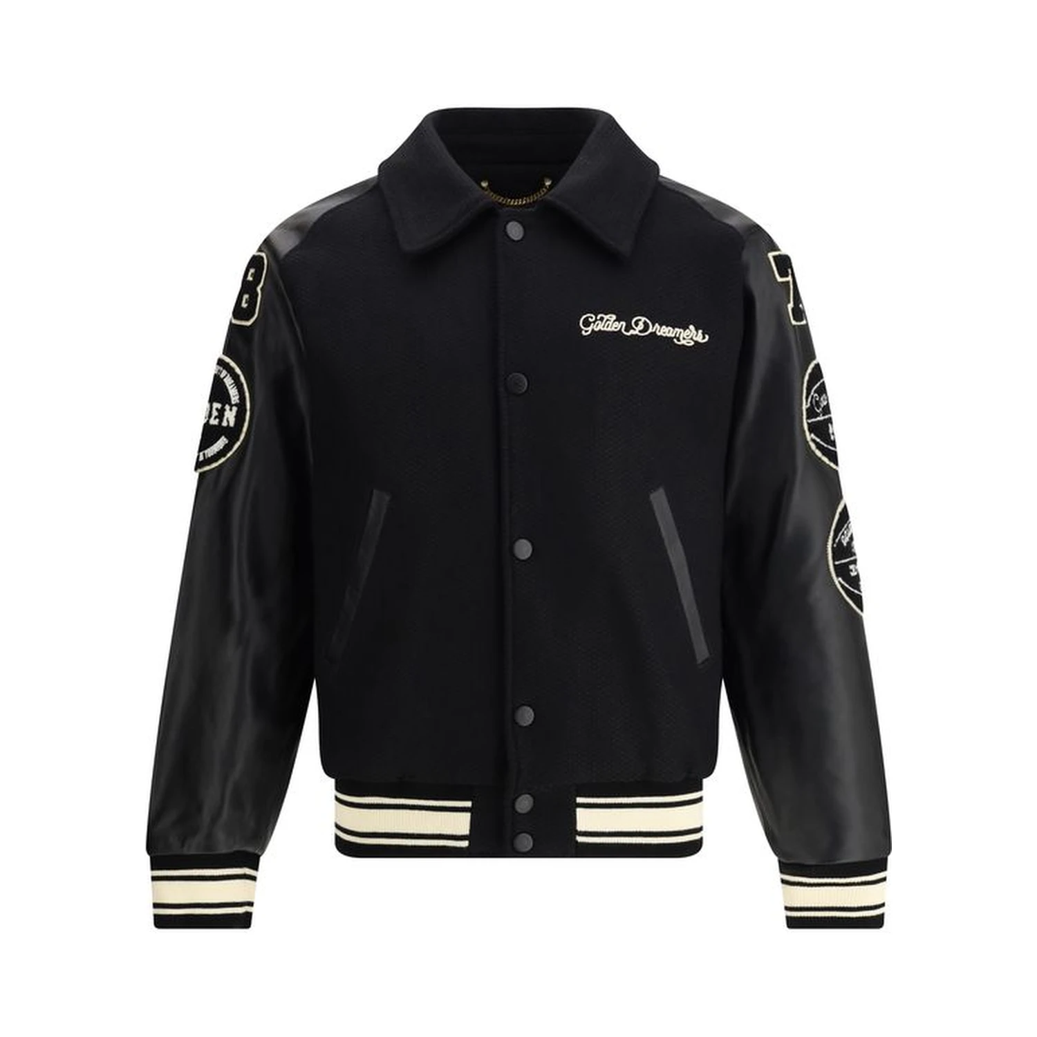 Black Fleece Wool Bomber