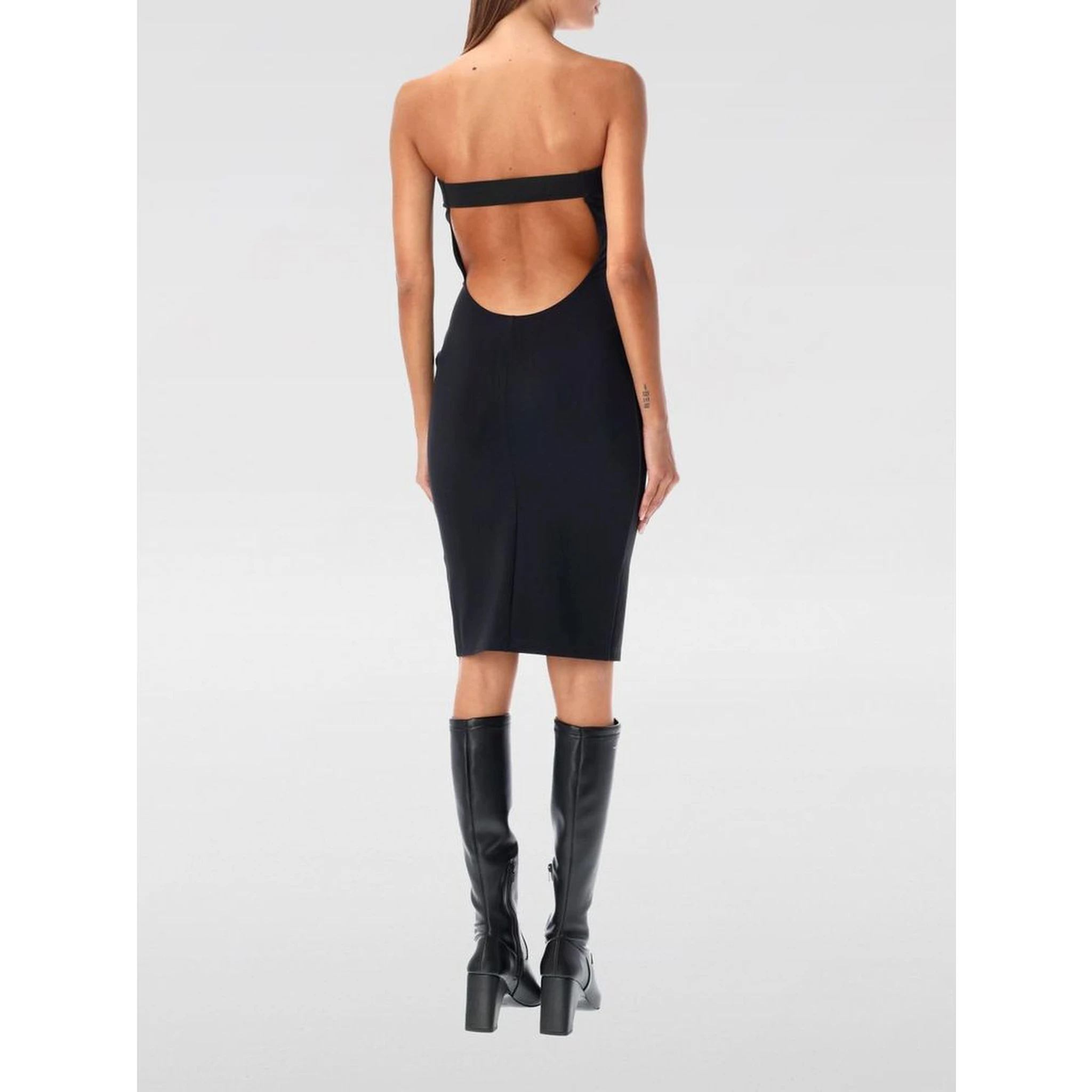 Black Cotton Casual Dress