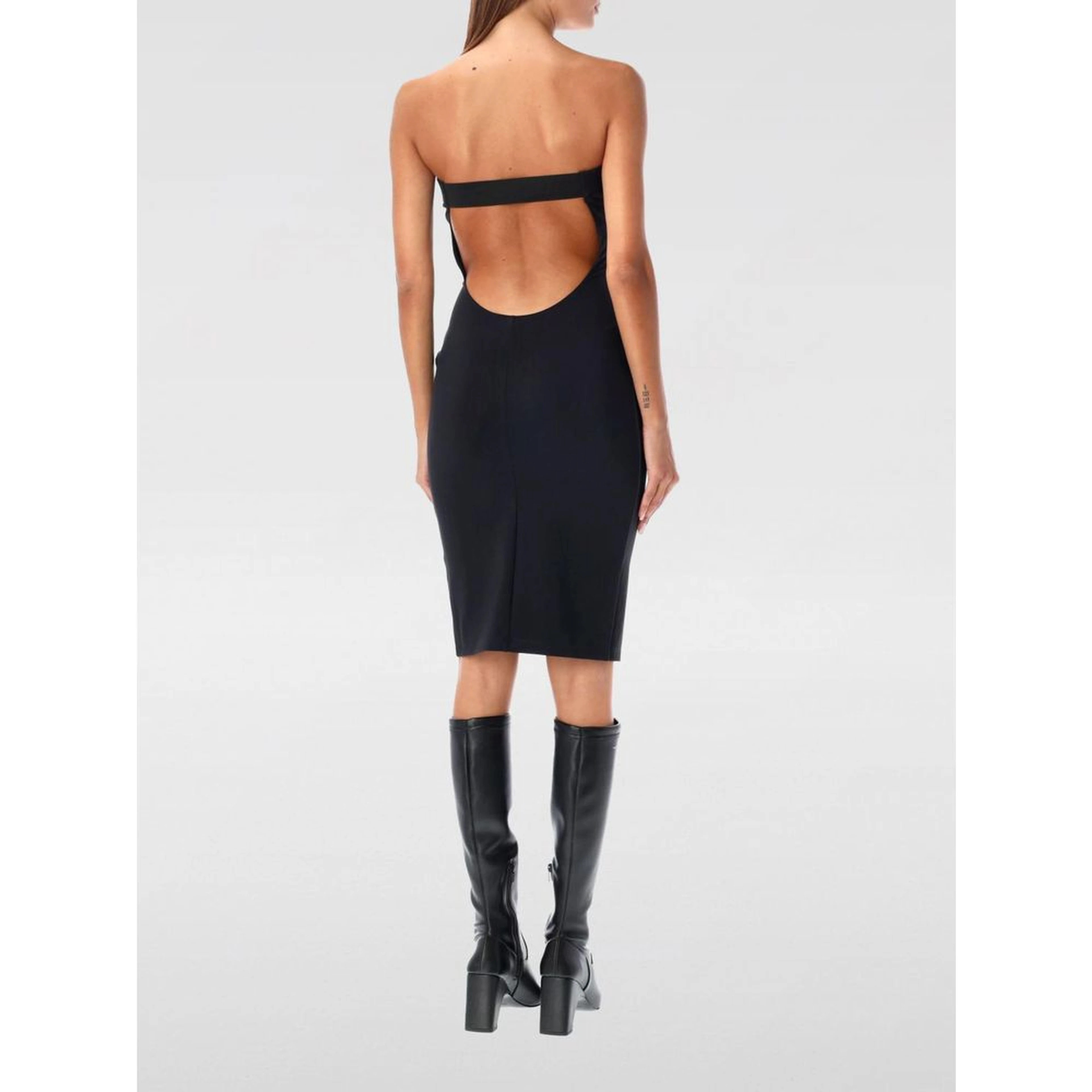 Black Cotton Casual Dress