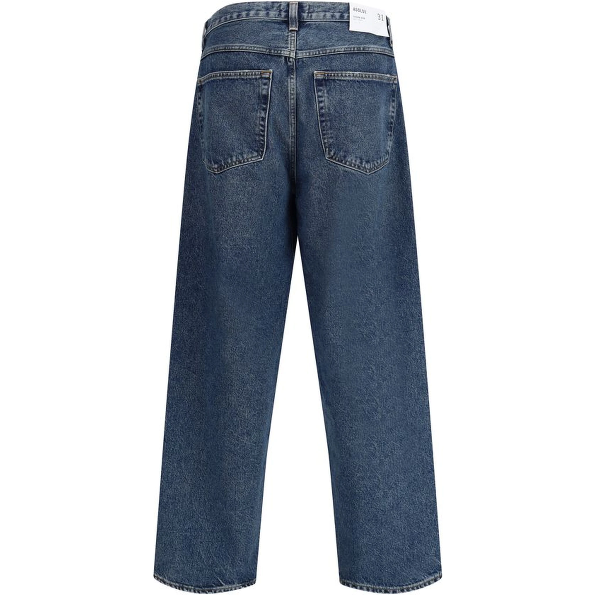 جينز قطني أزرق