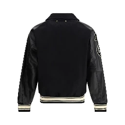 Black Fleece Wool Bomber
