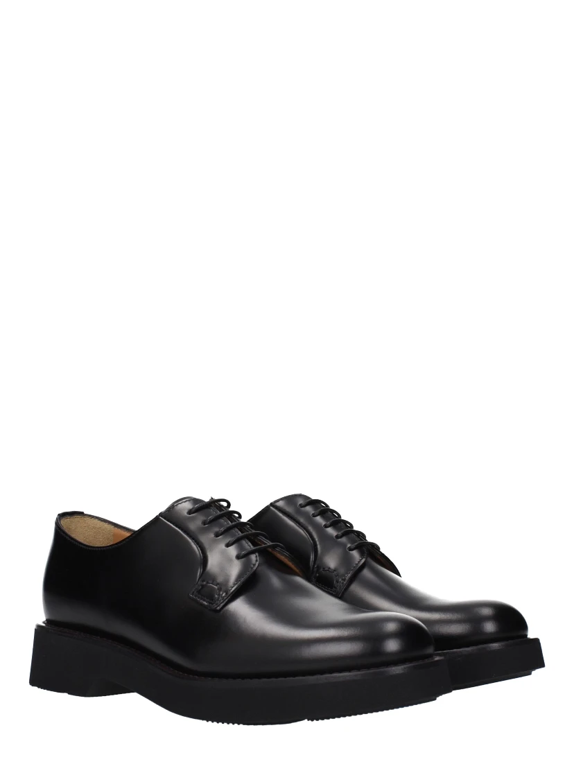 Black Leather Oxfords And Derbies