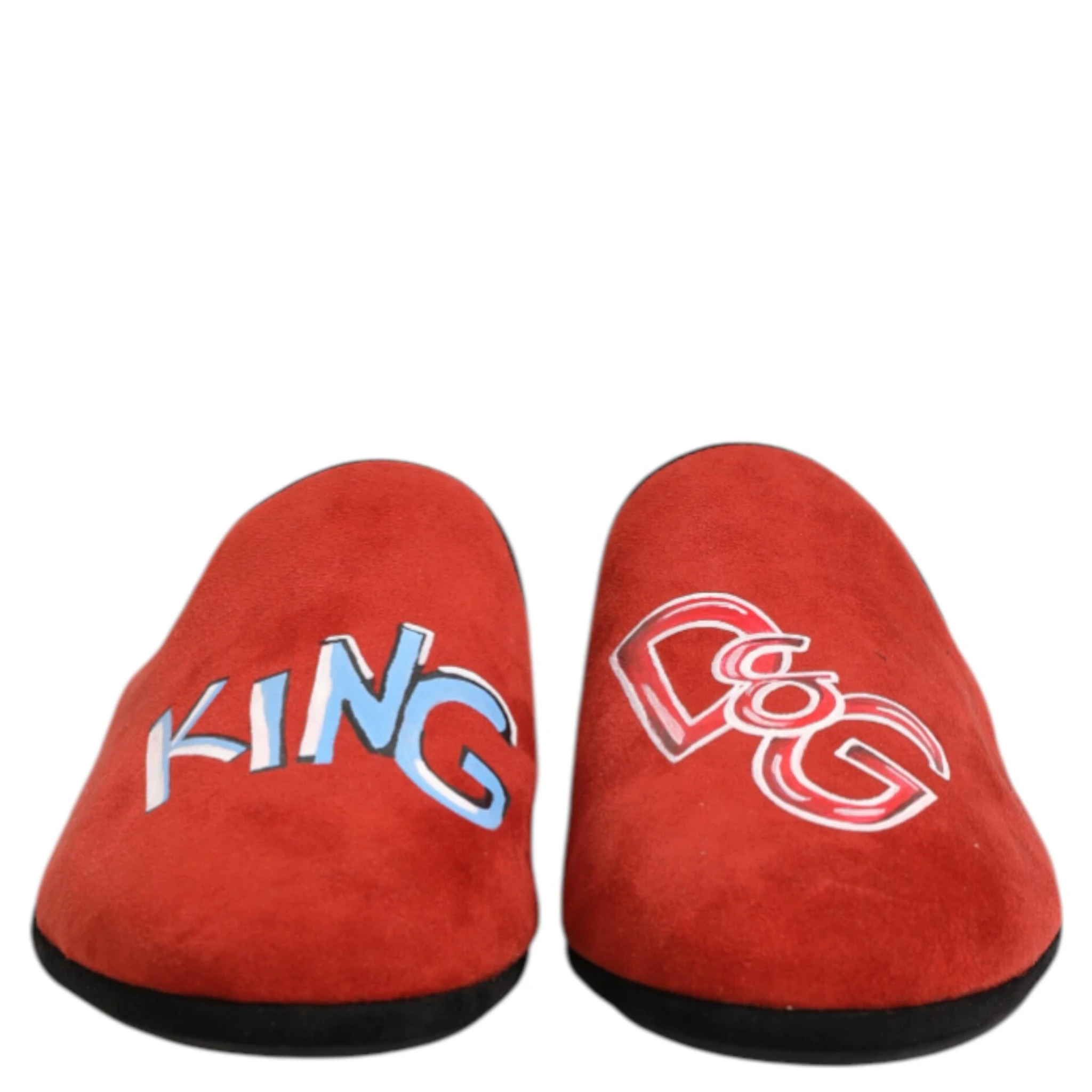Red Suede DG King Men House Slippers Shoes
