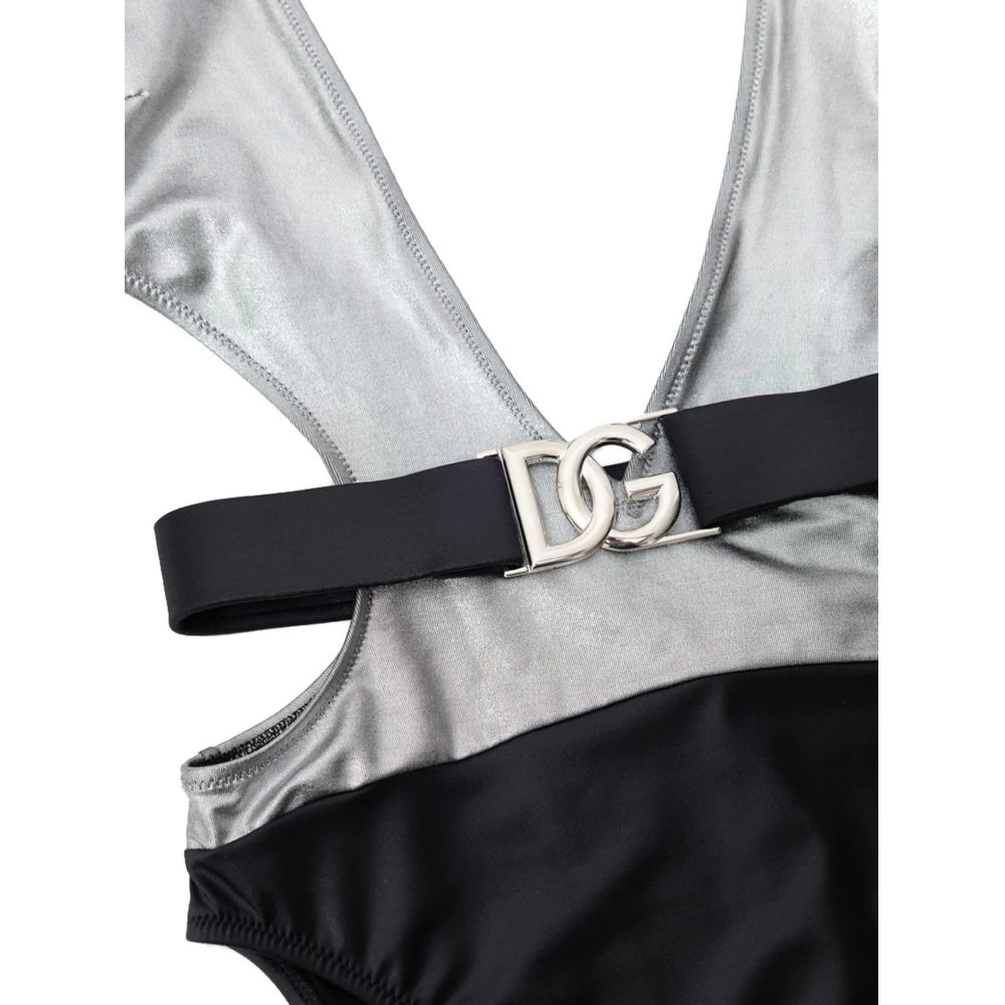 Gray Viscose One-Piece Swimsuit