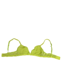 Yellow Green Nylon Soft Cup Brassiere  Underwear