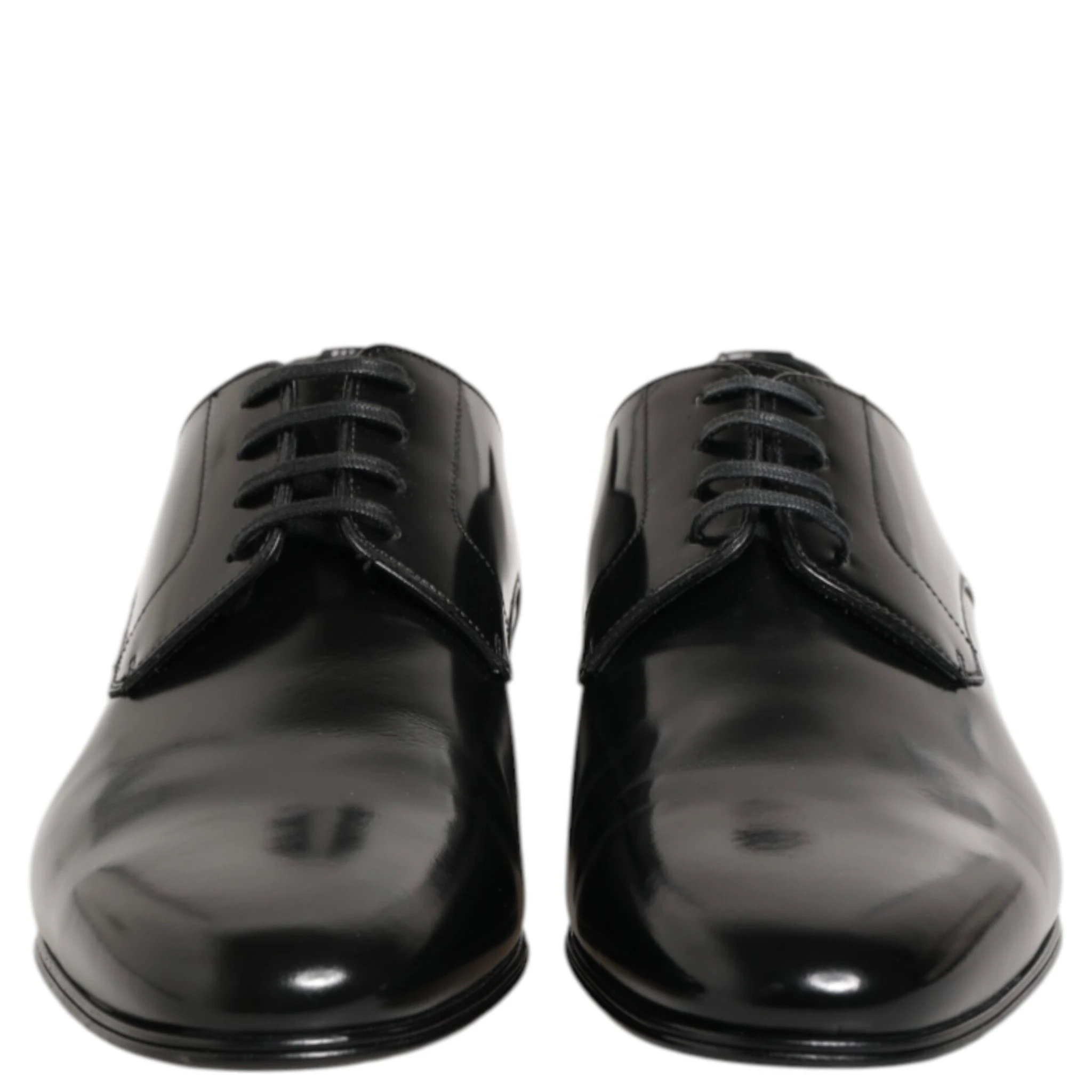 Black Calfskin Leather Derby Men Dress Shoes