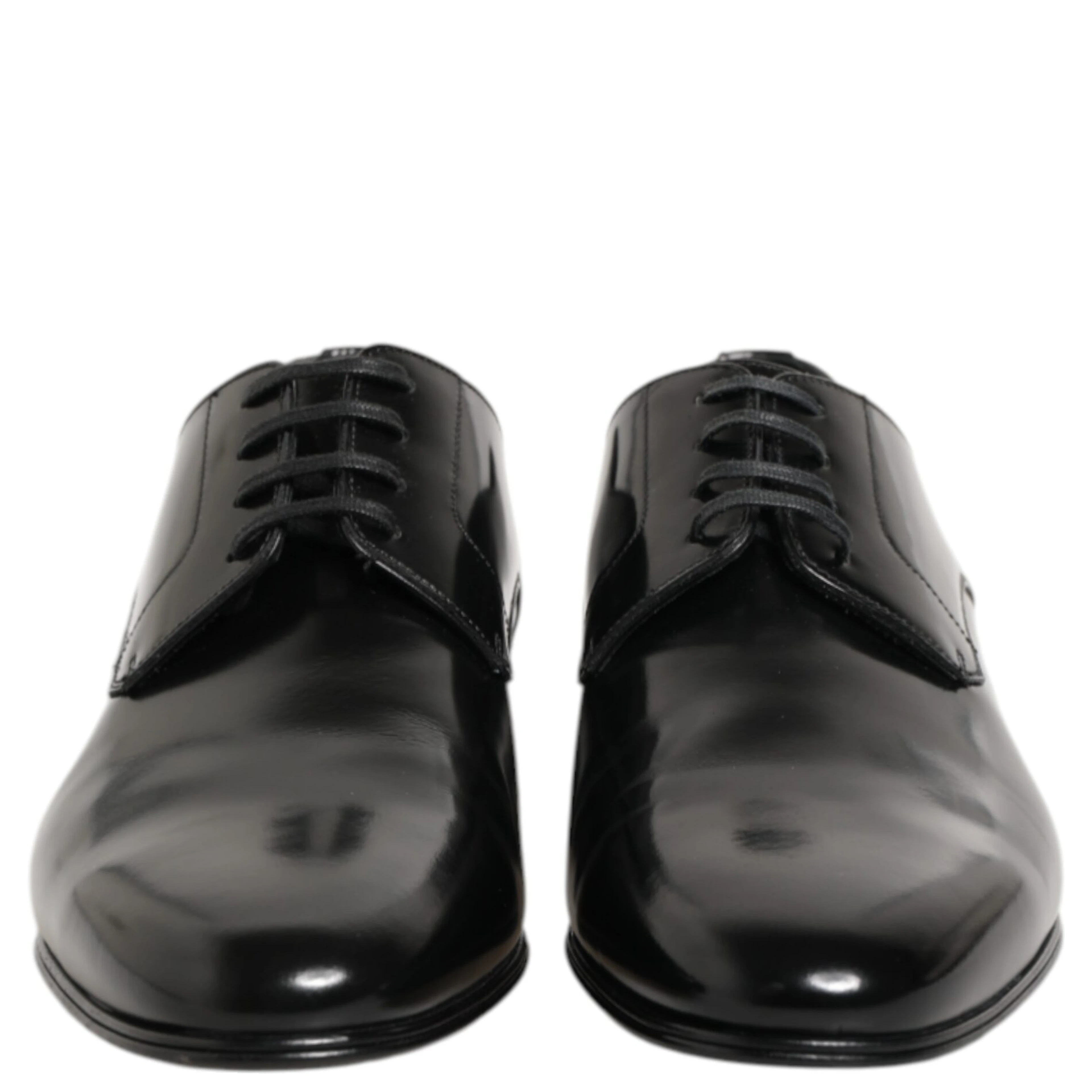Black Calfskin Leather Derby Men Dress Shoes