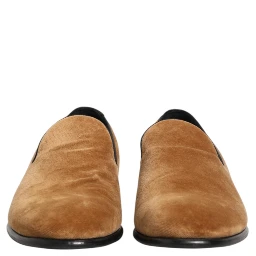 Brown Suede Slip On Men Loafers Formal Shoes