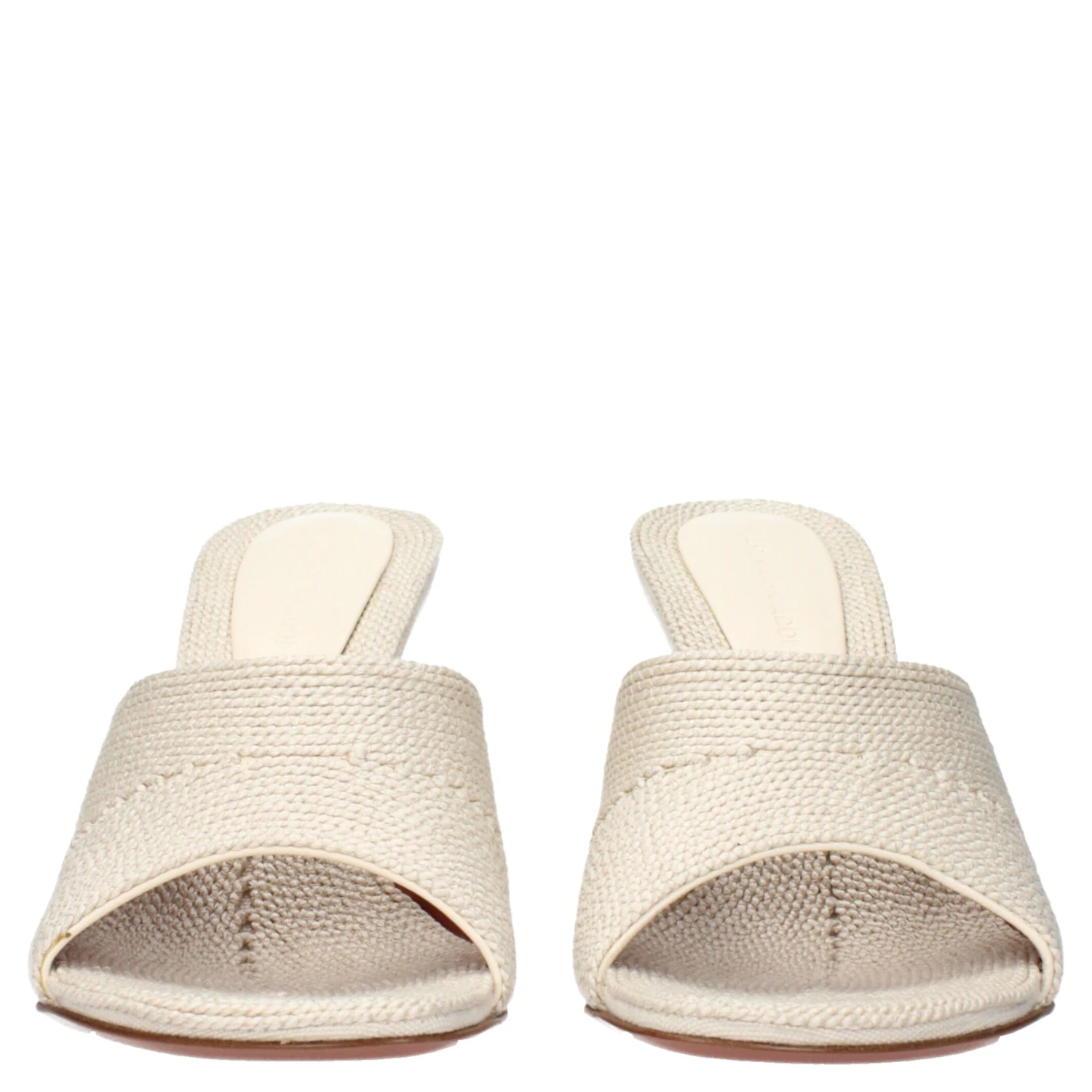 Beige Fabric Slippers