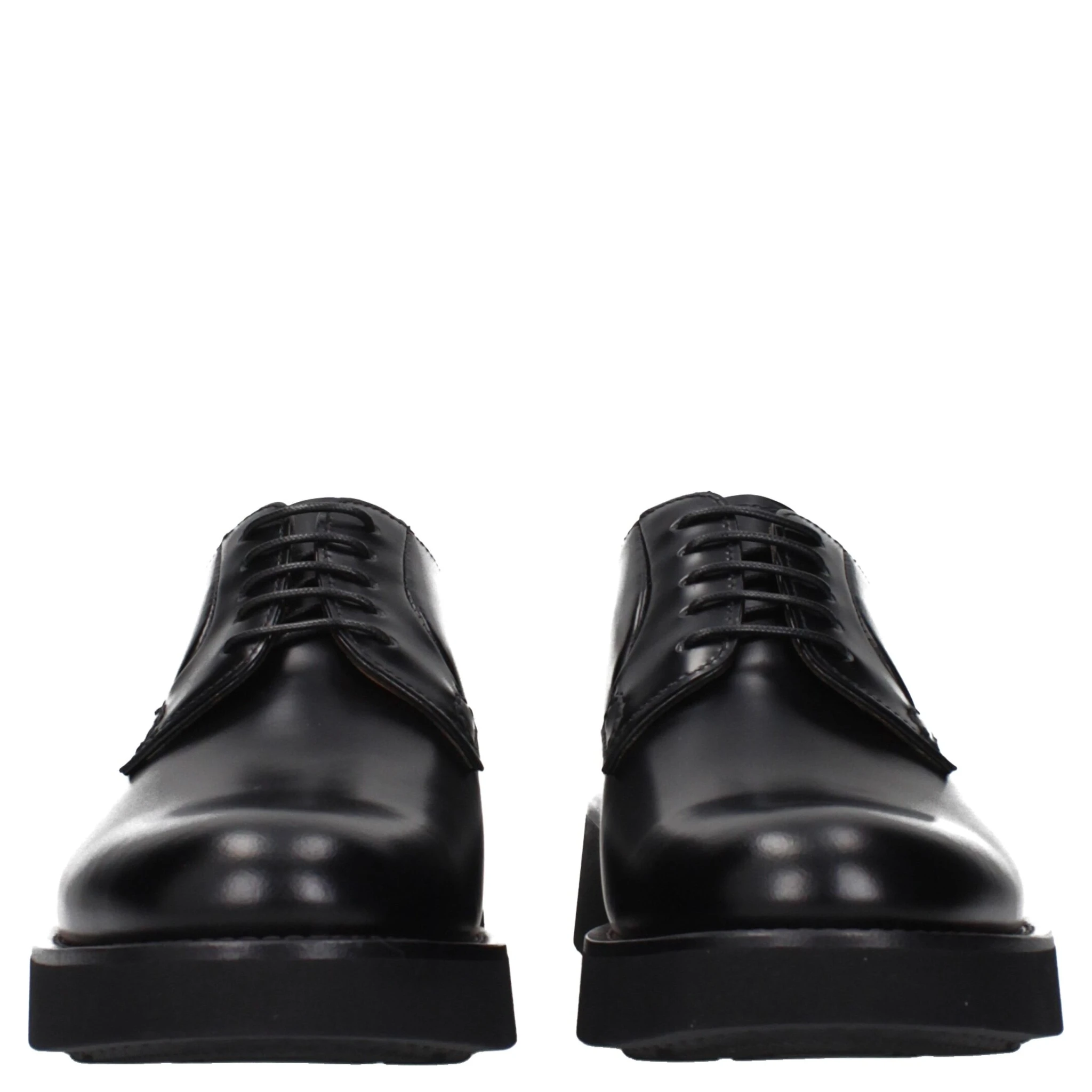 Black Leather Oxfords And Derbies