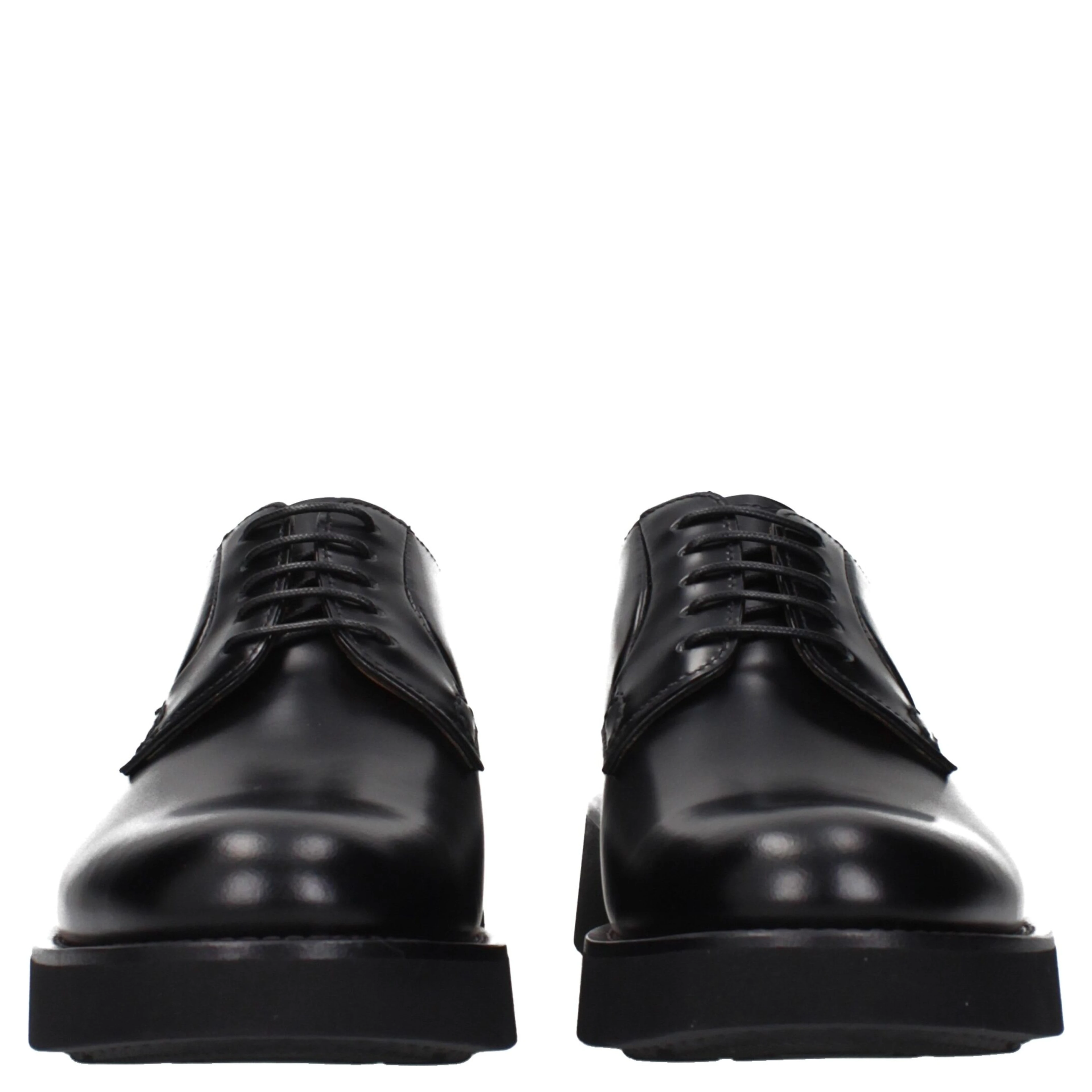 Black Leather Oxfords And Derbies