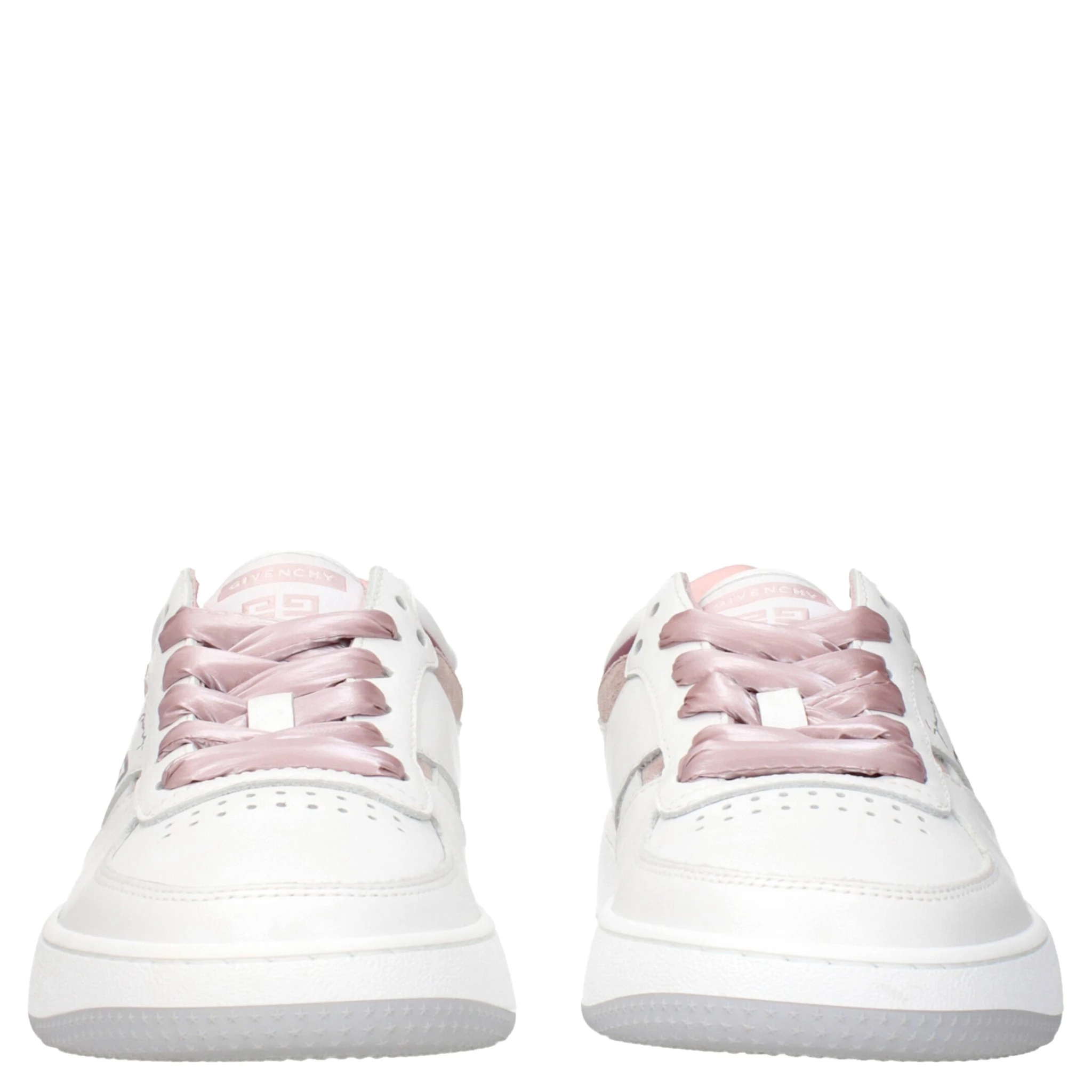 White Leather Low Top Sneakers