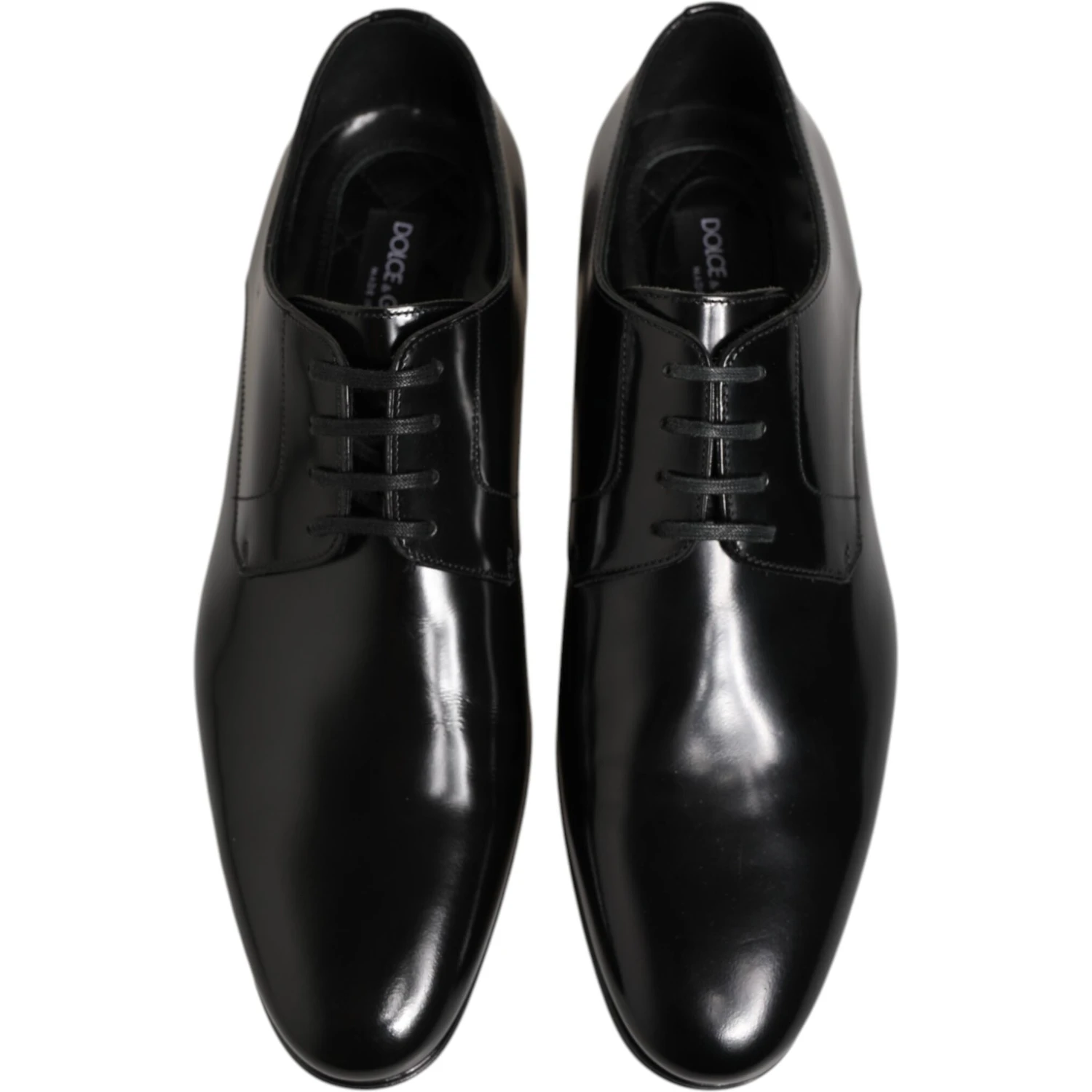 Black Calfskin Leather Derby Men Dress Shoes