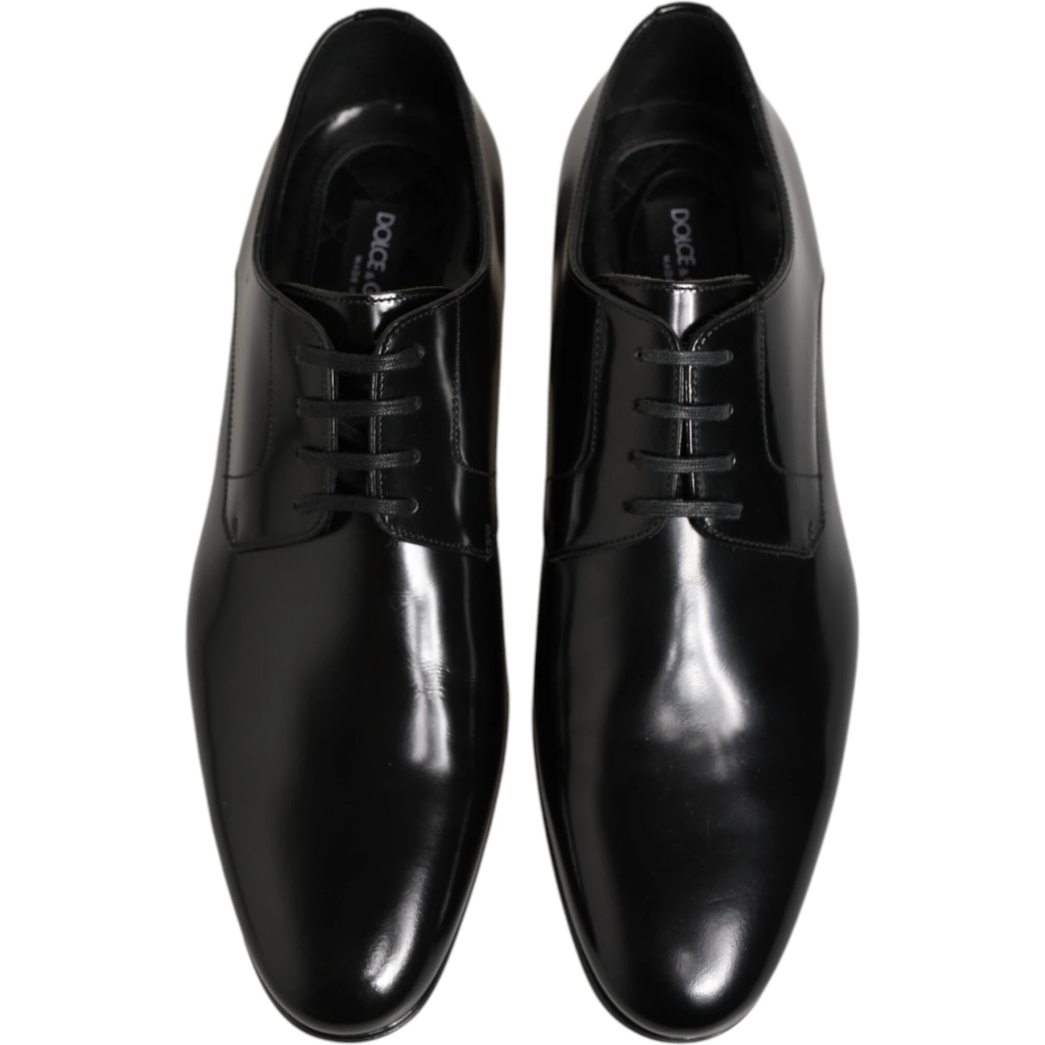 Black Calfskin Leather Derby Men Dress Shoes