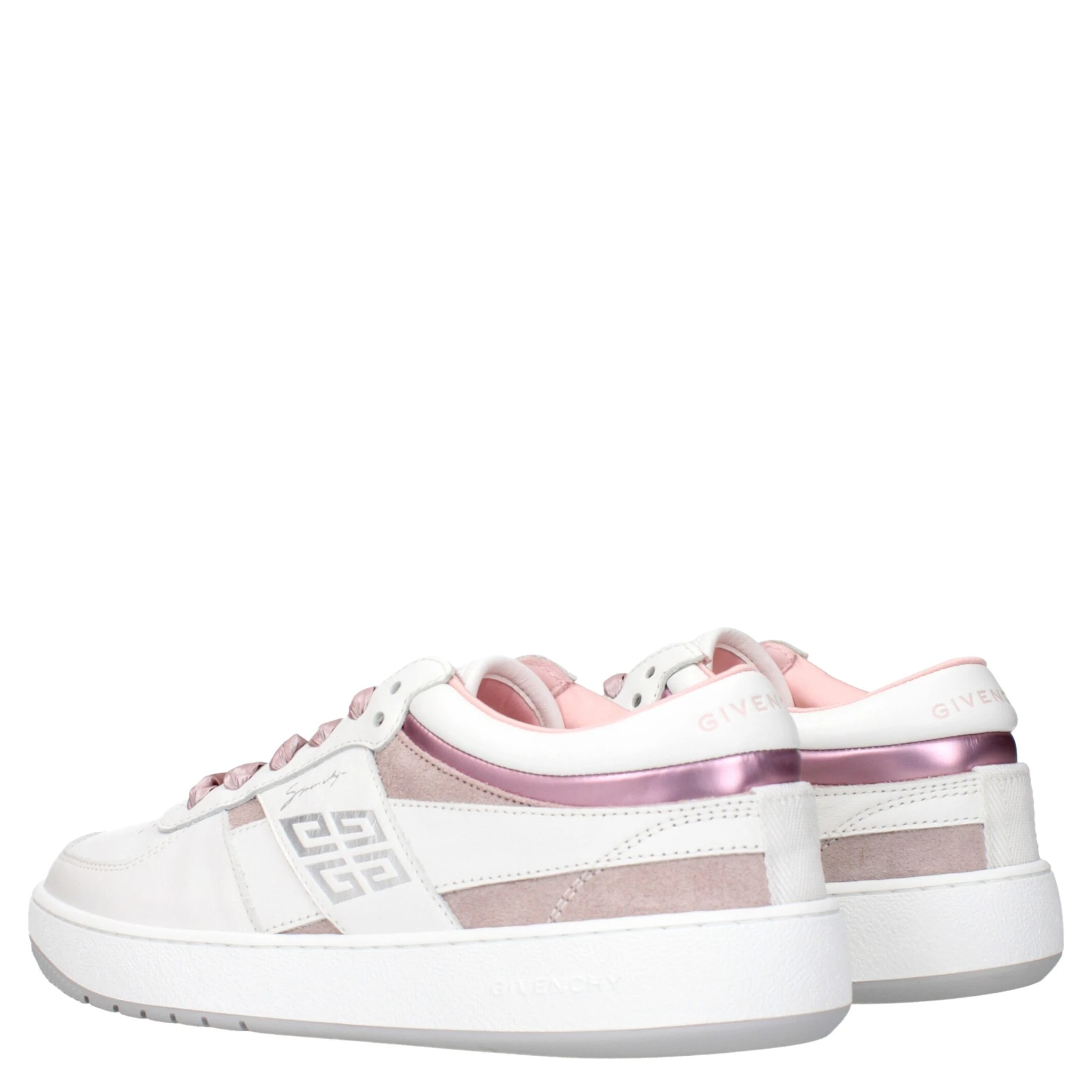 White Leather Low Top Sneakers