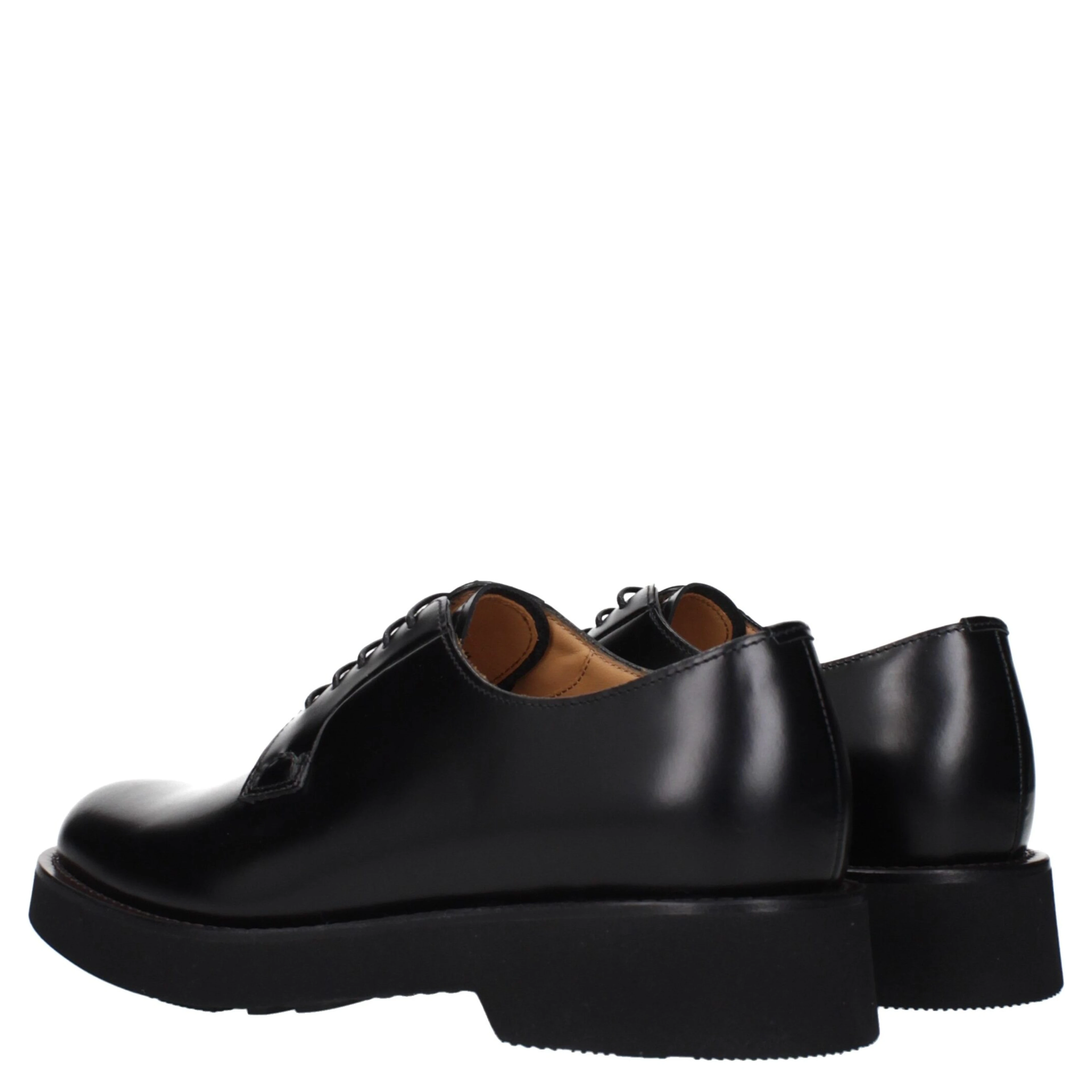 Black Leather Oxfords And Derbies