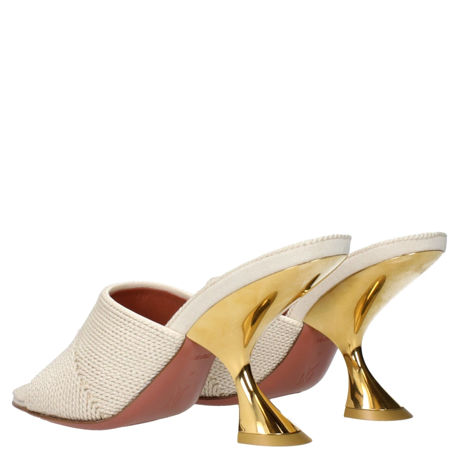 Beige Fabric Slippers
