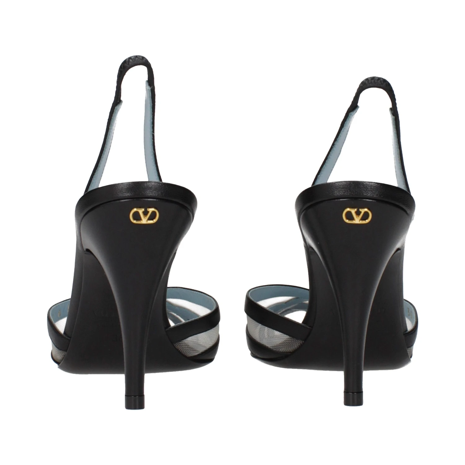 Black Leather High Heel Pumps