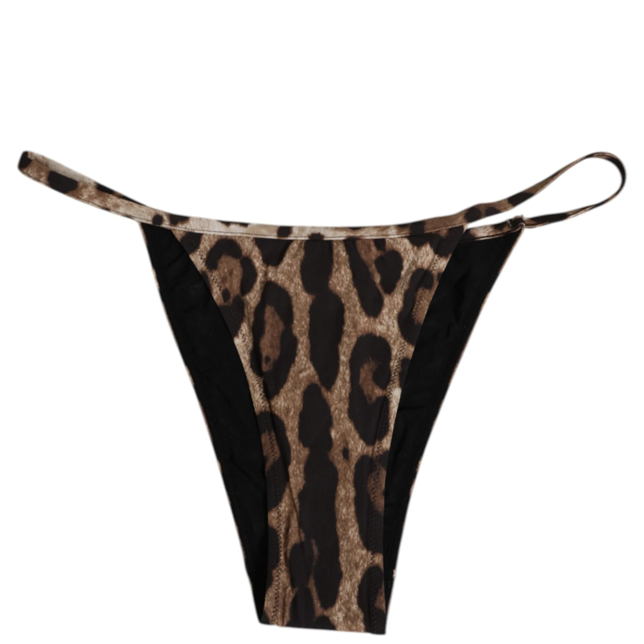 Brown Leopard Triangle Tanga Panty Underwear