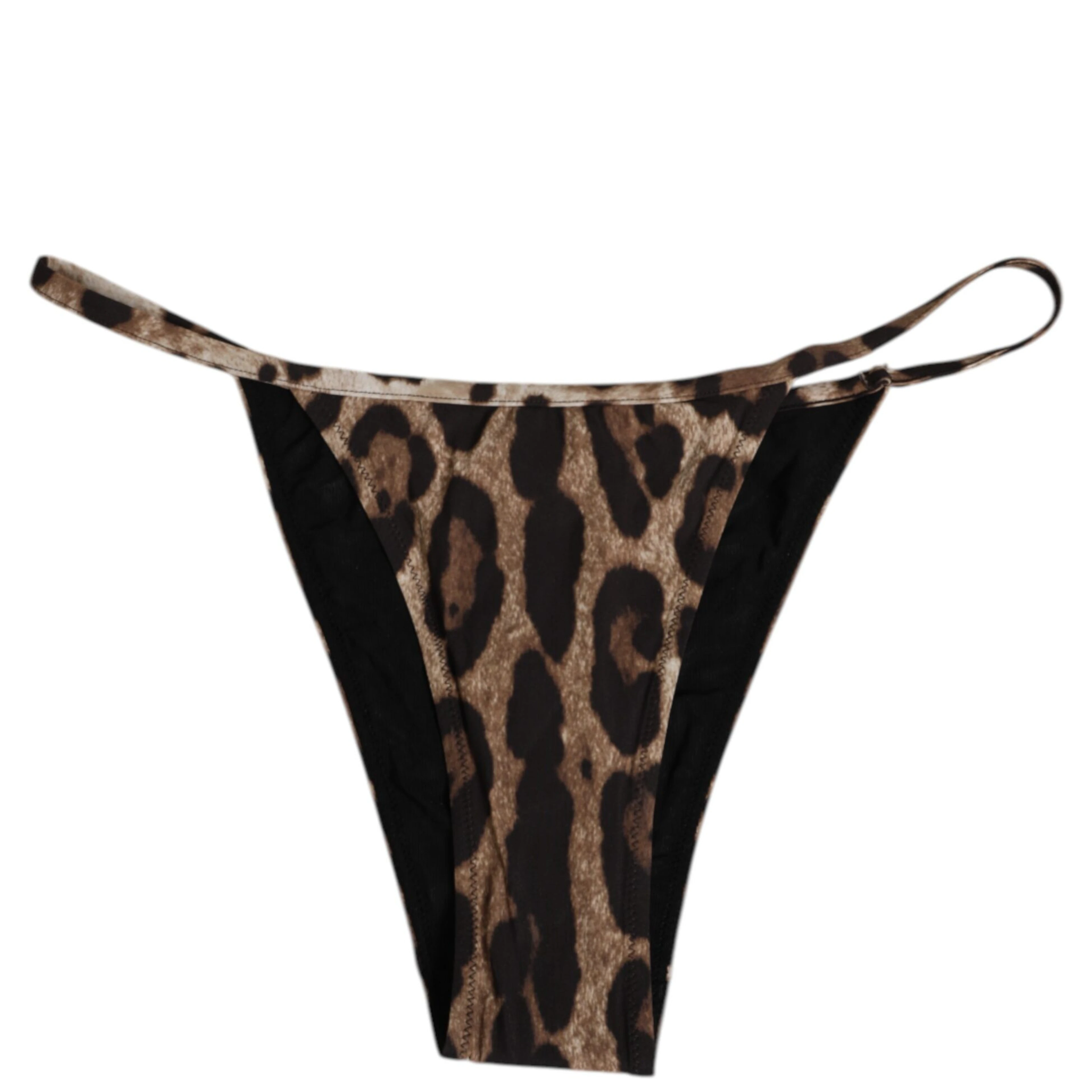 Brown Leopard Triangle Tanga Panty Underwear