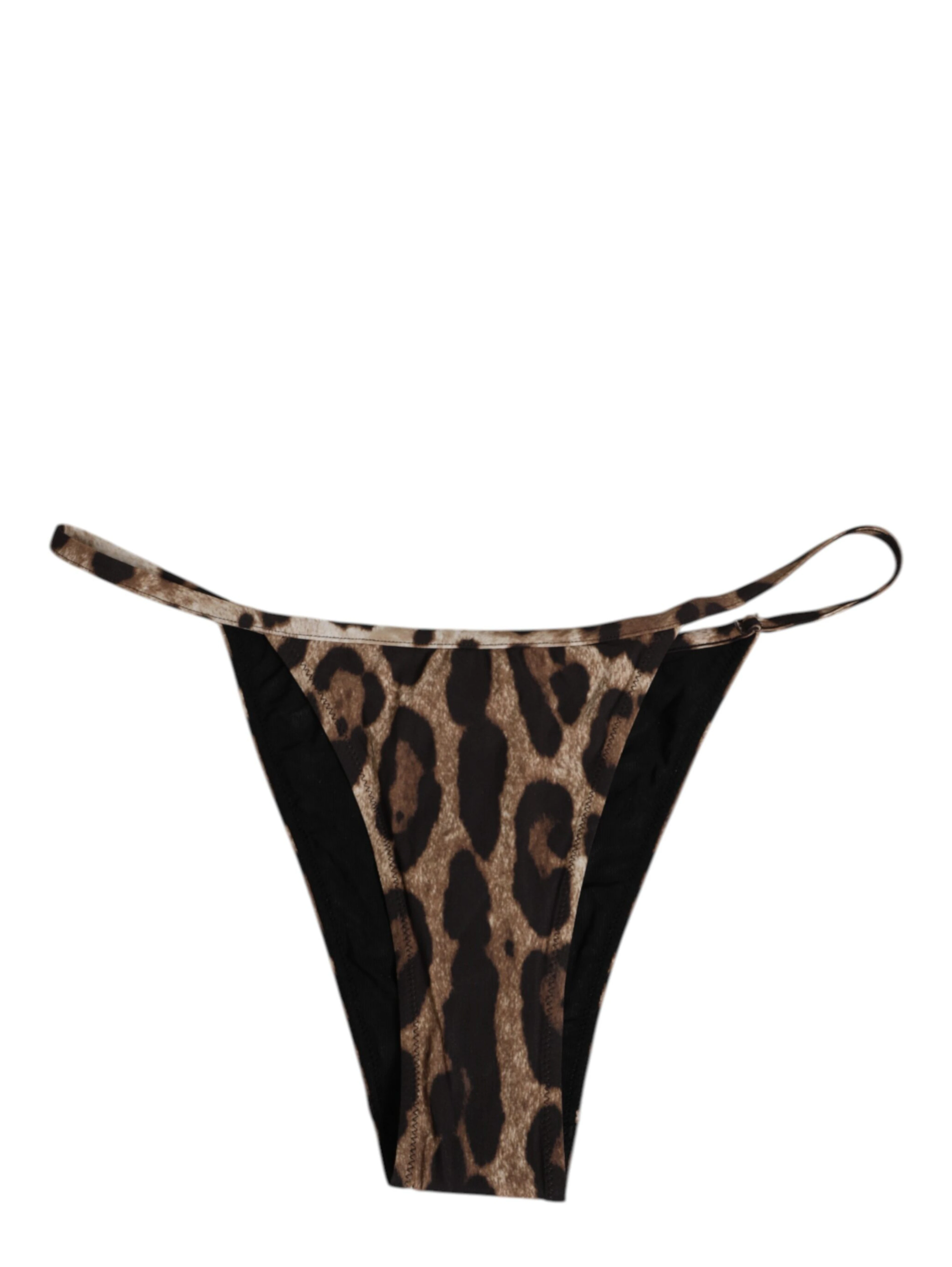 Brown Leopard Triangle Tanga Panty Underwear
