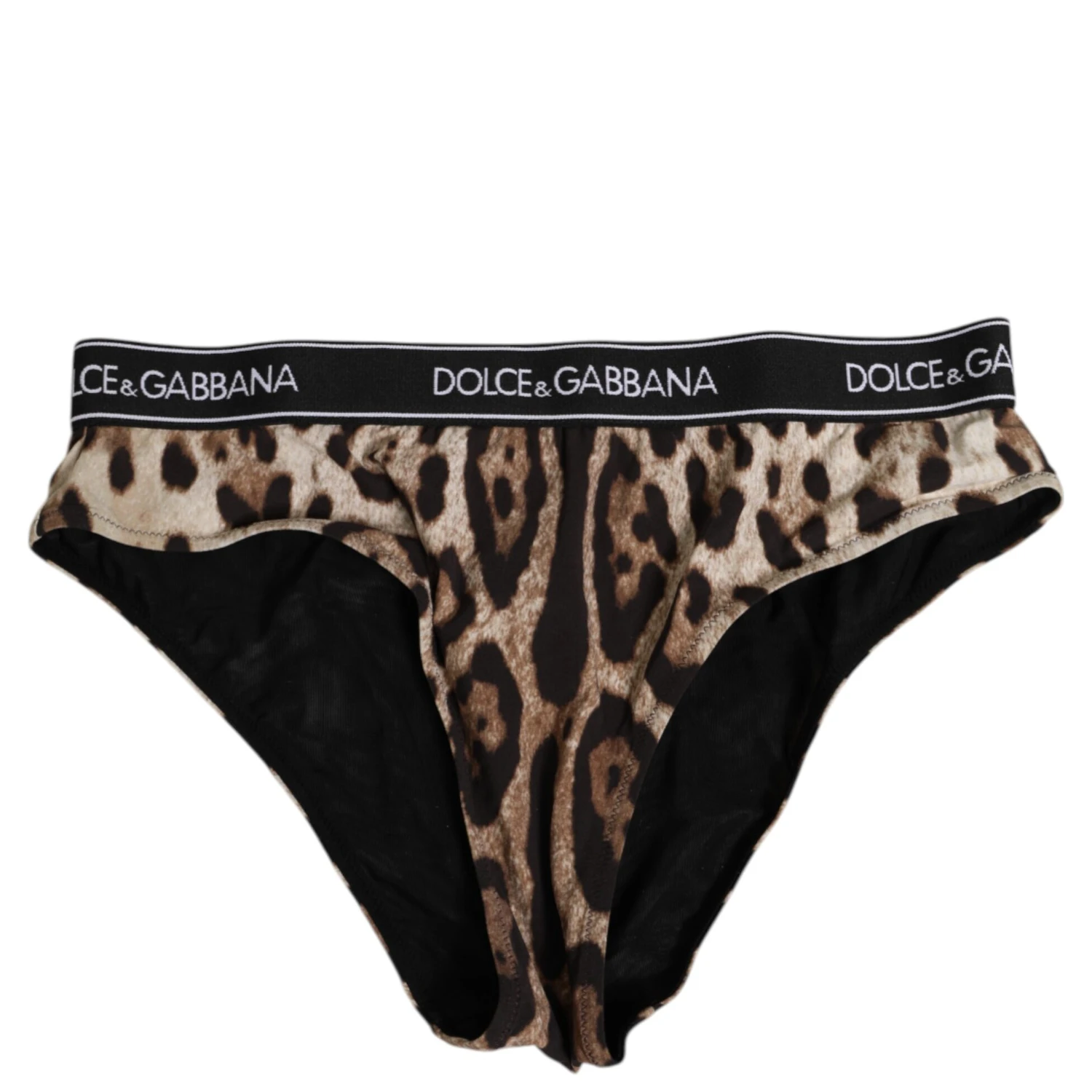 Brown Leopard Nylon High Waist Panty Underwear