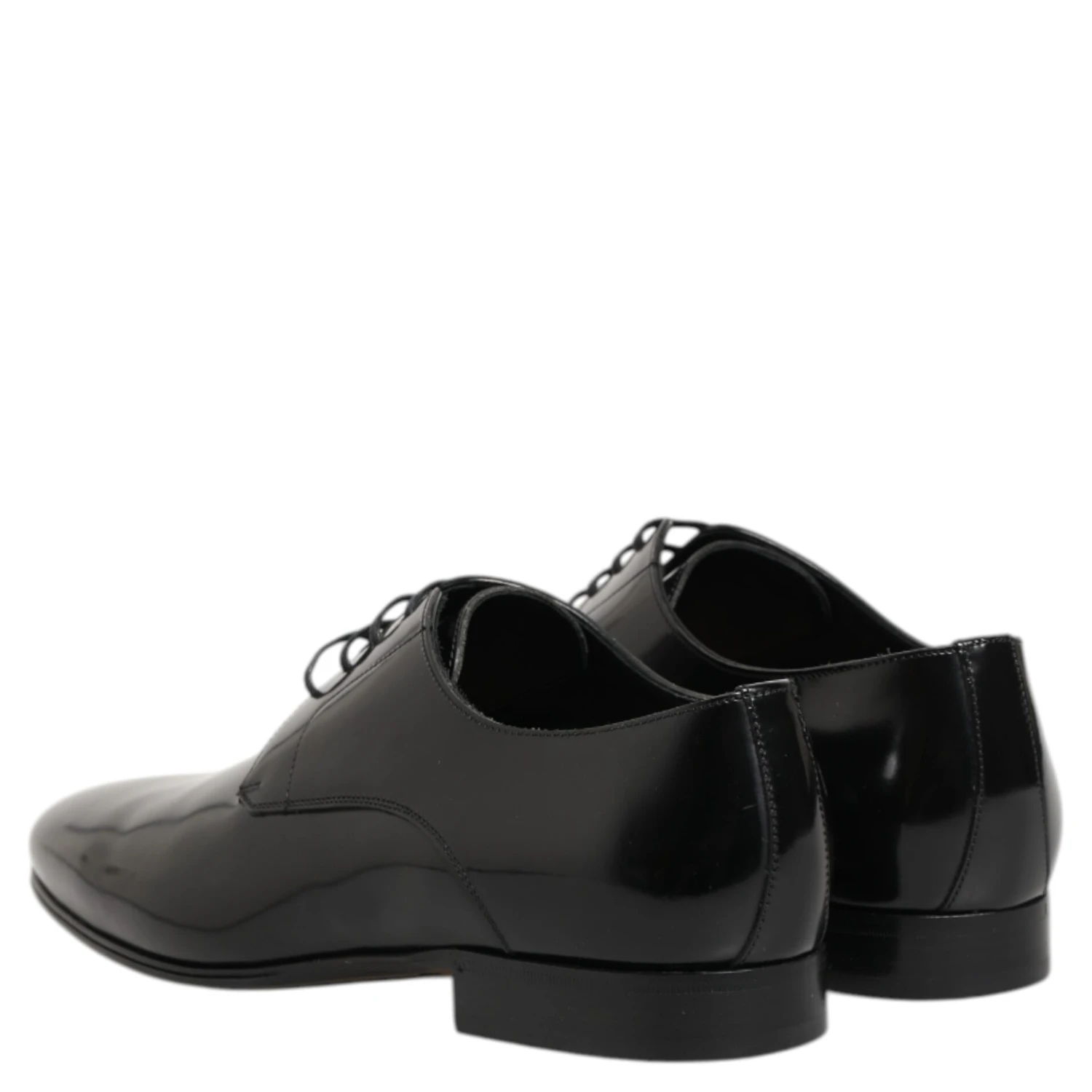 Black Calfskin Leather Derby Men Dress Shoes