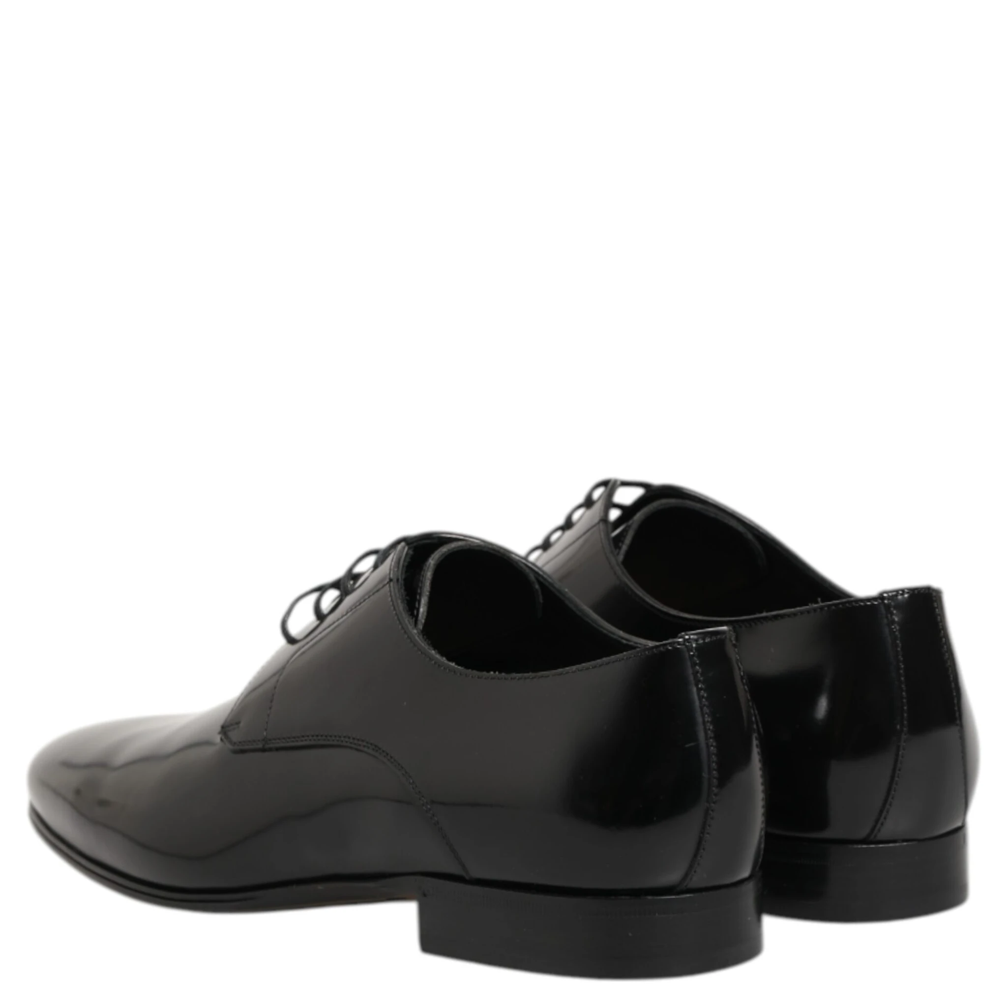 Black Calfskin Leather Derby Men Dress Shoes