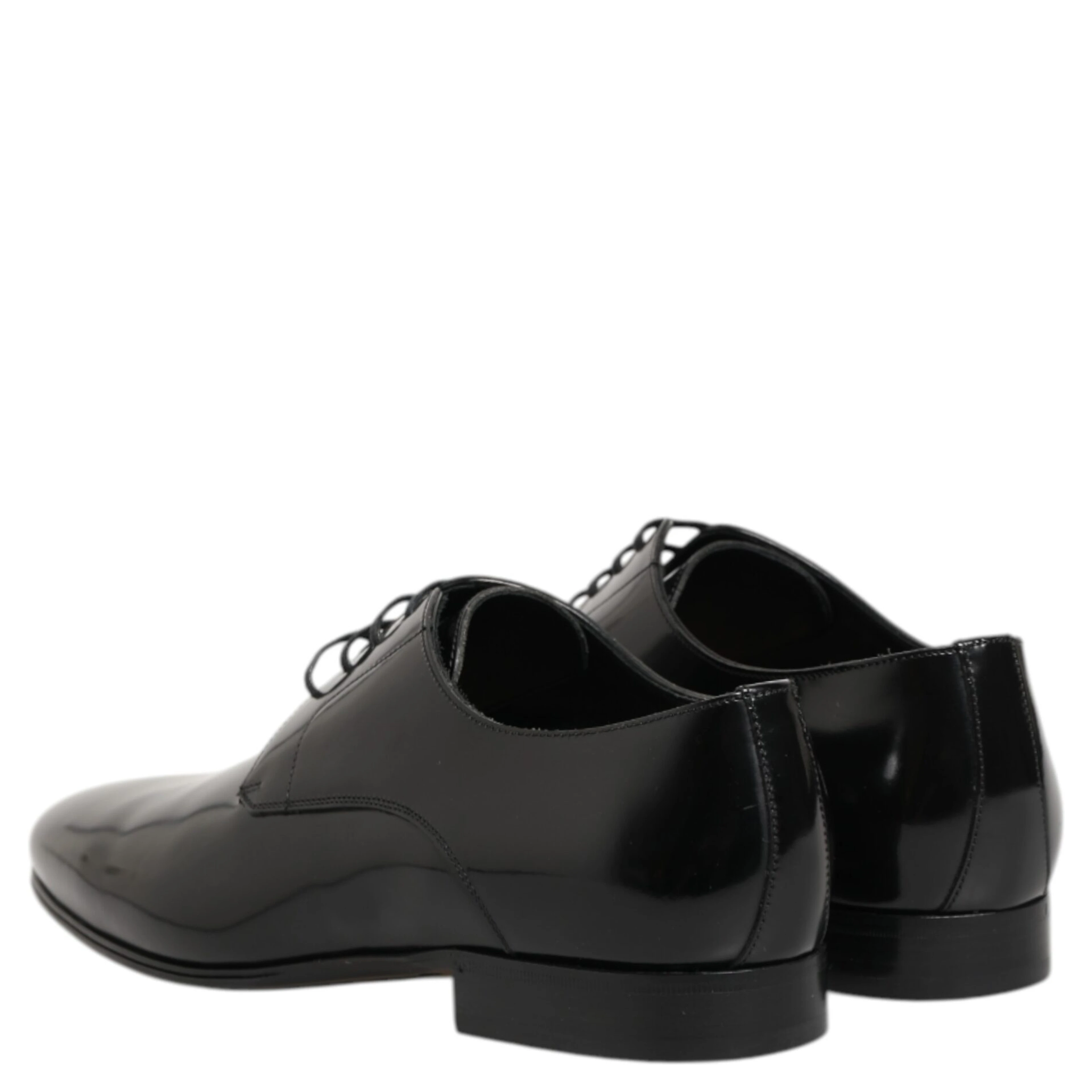 Black Calfskin Leather Derby Men Dress Shoes