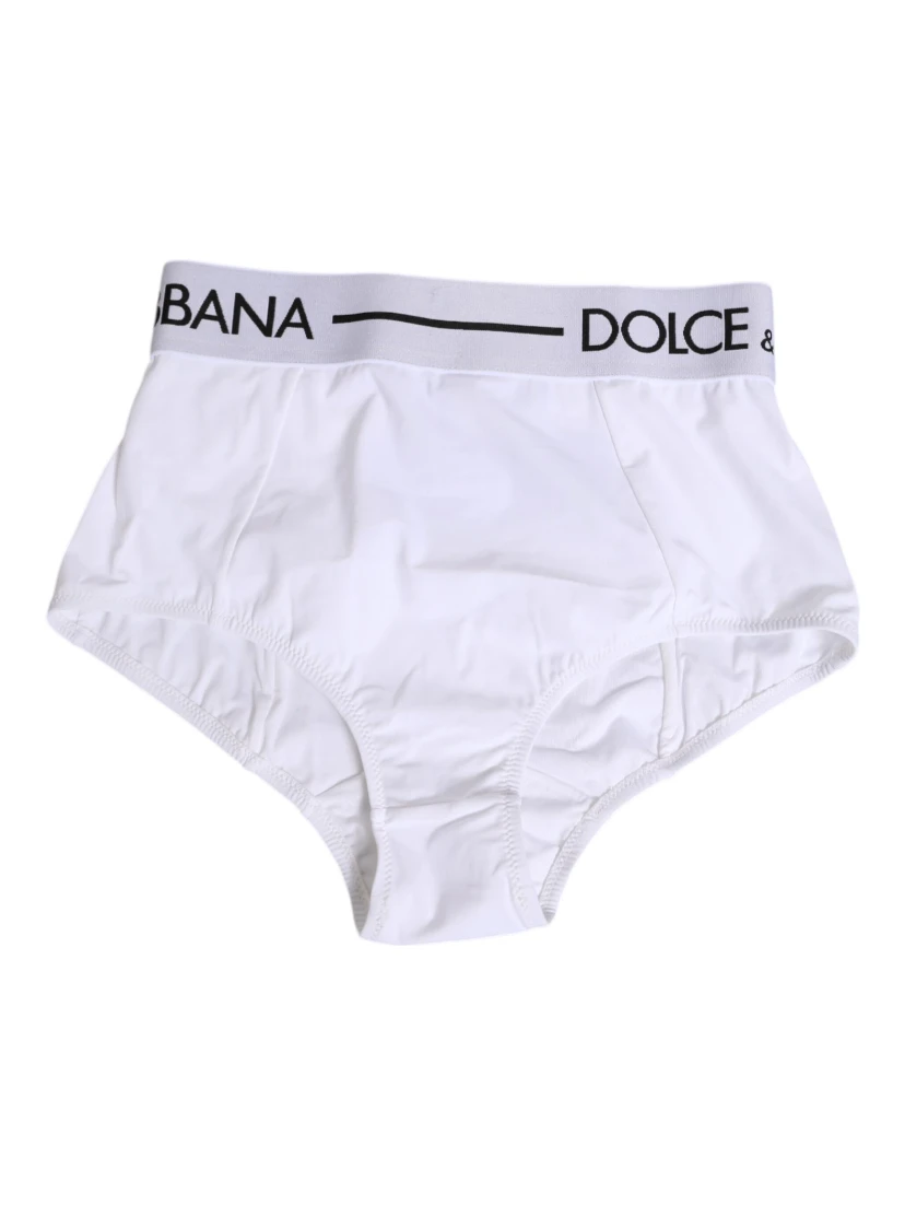 White Nylon Logo Waistband Panty Underwear