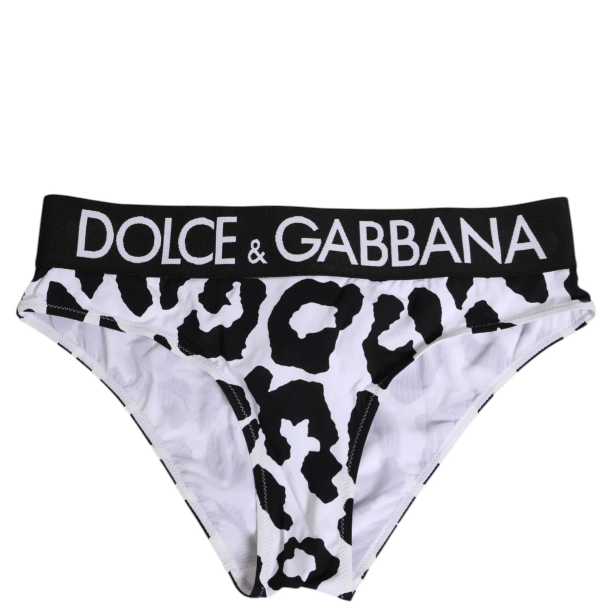 White Leopard Nylon High Waist Panty Underwear
