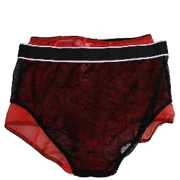 Black Red Nylon High Waist Girdle Underwear