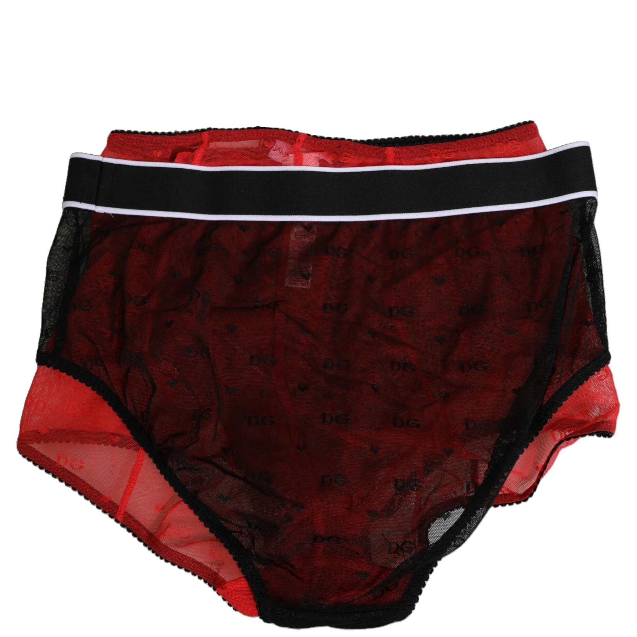 Black Red Nylon High Waist Girdle Underwear