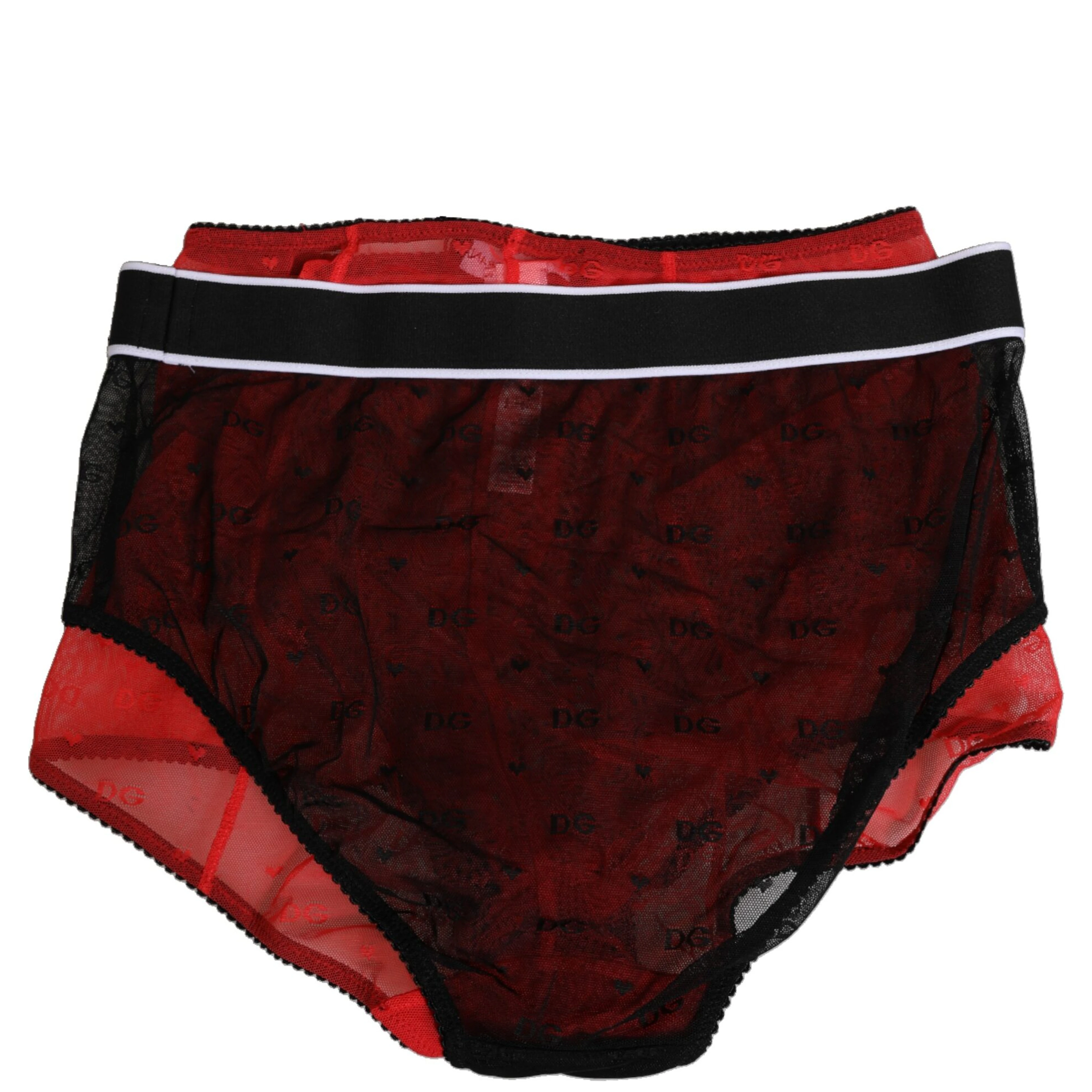 Black Red Nylon High Waist Girdle Underwear