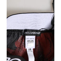 Black Floral Silk High Waist Panty Underwear