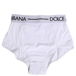 White Nylon Logo Waistband Coulotte Underwear