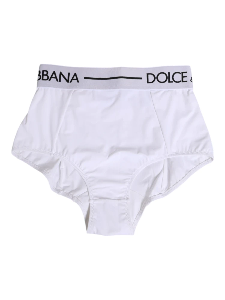 White Nylon Logo Waistband Coulotte Underwear
