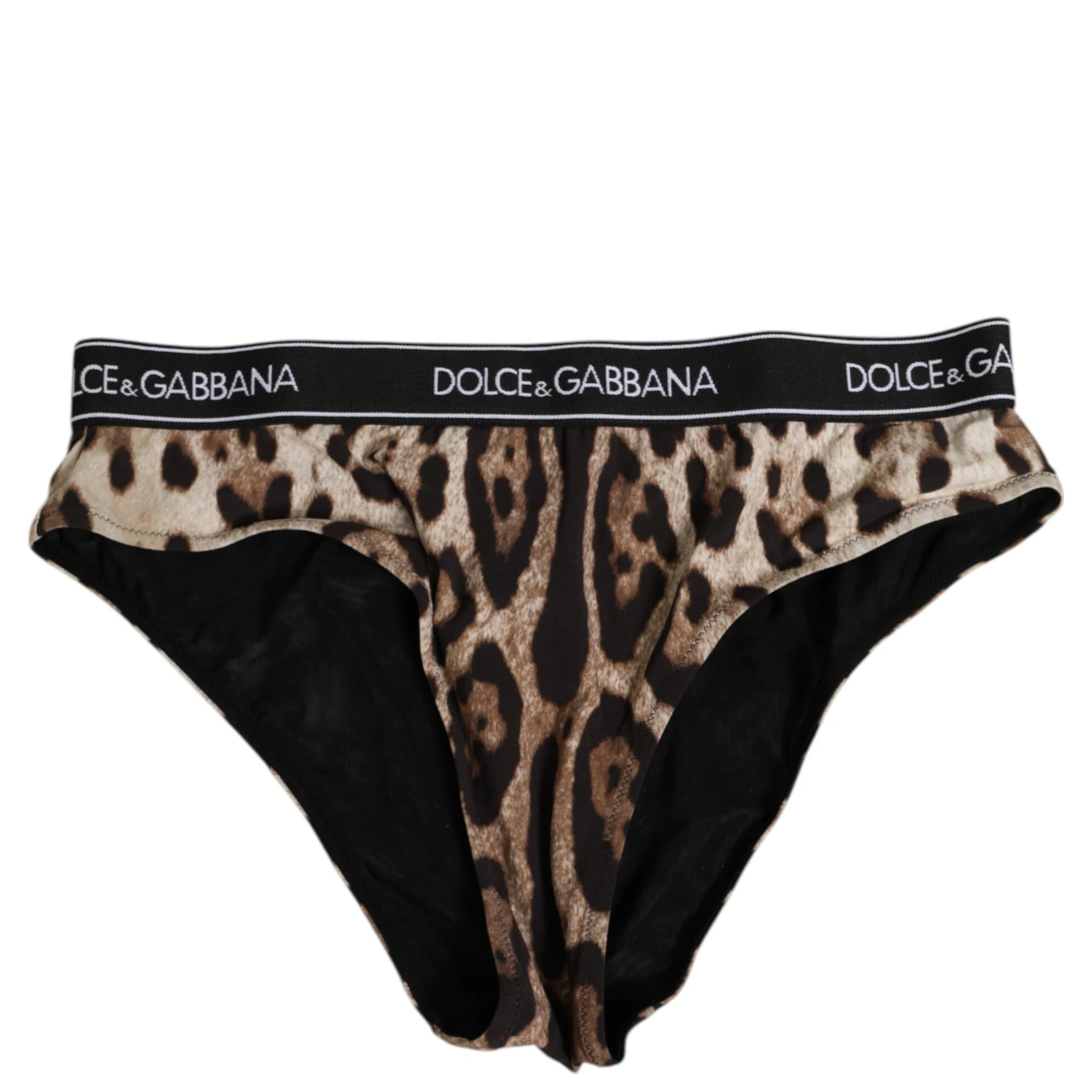 Brown Leopard Nylon High Waist Panty Underwear