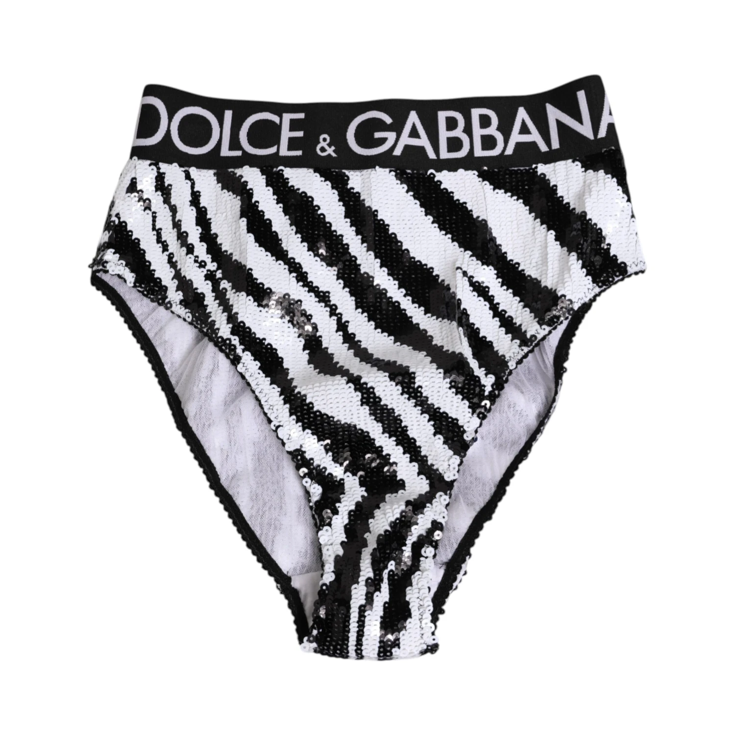 Black White Stripes High Waist Panty Underwear