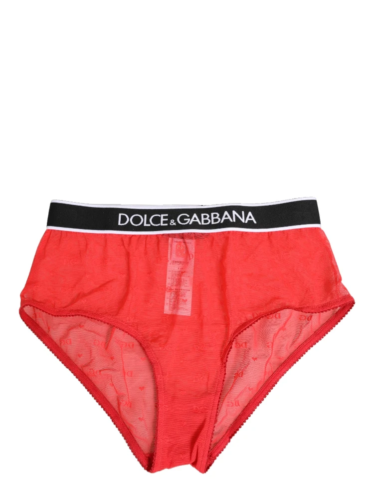 Red Nylon Logo Waistband Brief Panty Underwear alternative
