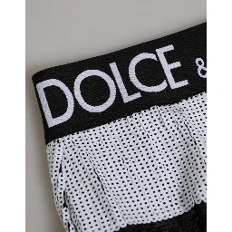 Black White Sequin High Waist Panty Underwear
