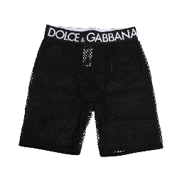 Black Cotton Logo Shorts Midi Trouser Underwear