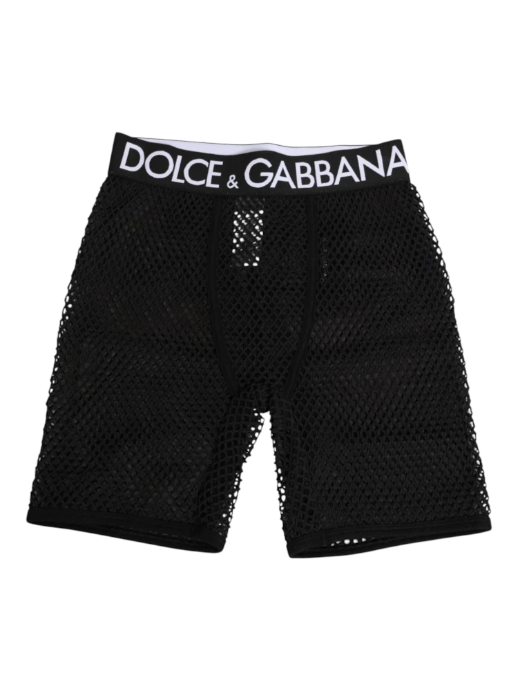 Black Cotton Logo Shorts Midi Trouser Underwear